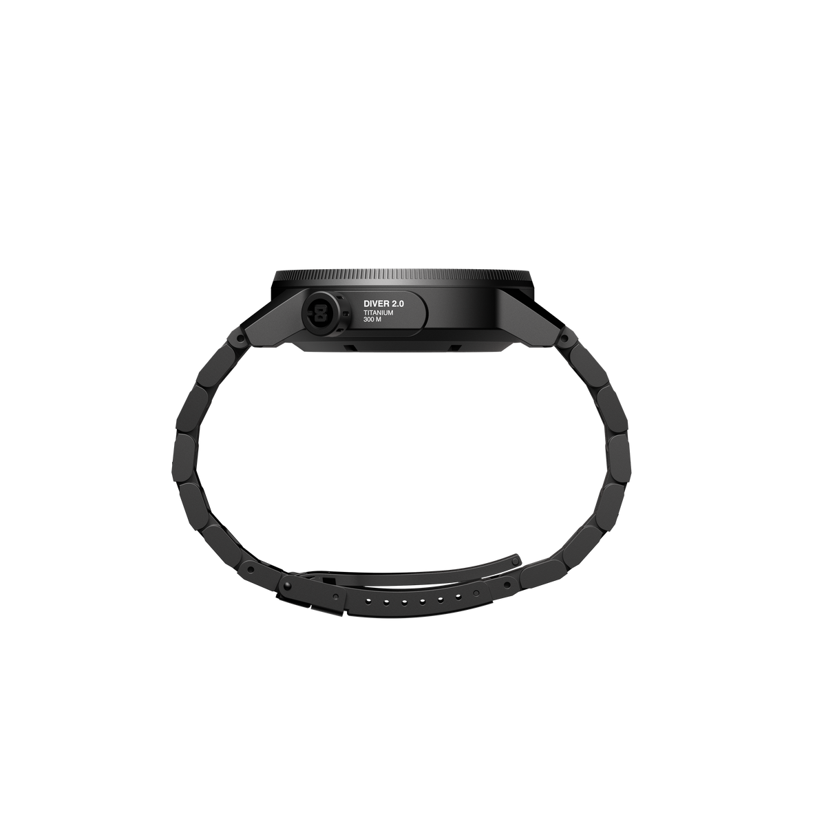 Diver 2.0 in black, side view
