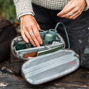 Evergoods Civic Access Pouch 2L (Waxed Canvas Edition) - in use