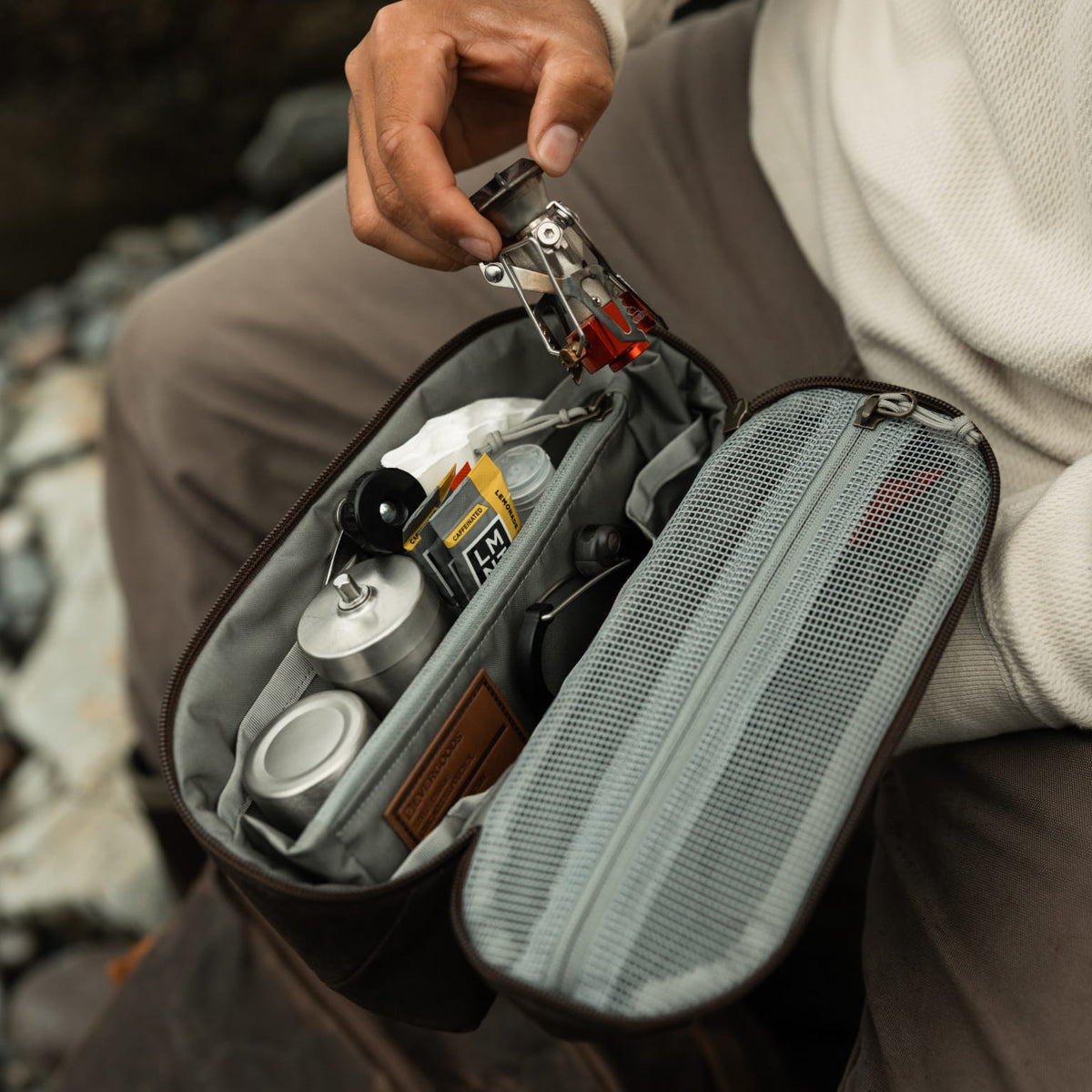 Evergoods Civic Access Pouch 2L (Waxed Canvas Edition) - lifestyle 2