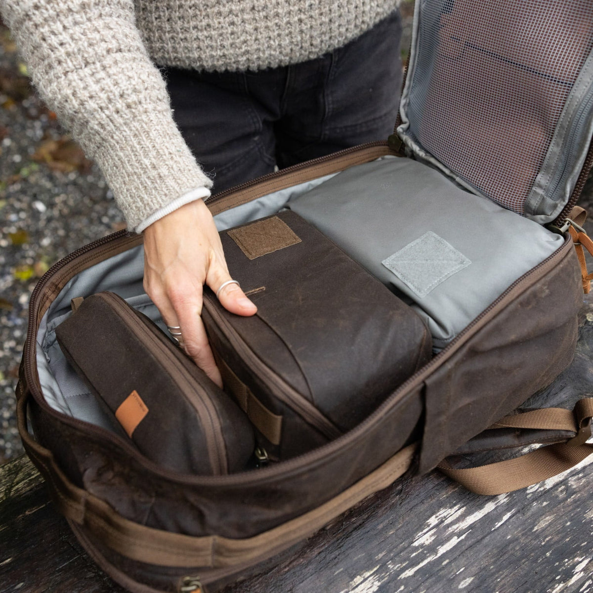 Evergoods Civic Access Pouch 2L (Waxed Canvas Edition) - lifestyle 3
