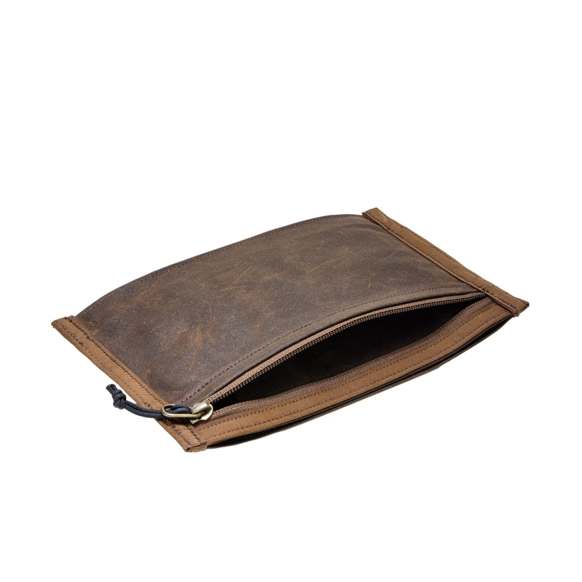 Evergoods Civic Flat Pouch (Waxed Canvas Edition) - back pocket open
