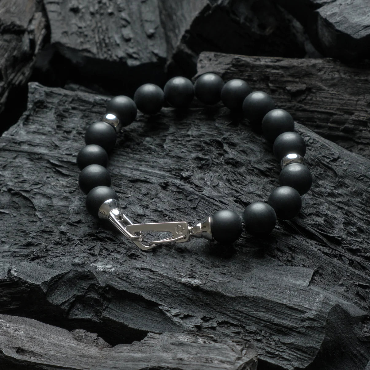 Deluxe Silver Bracelet - Onyx