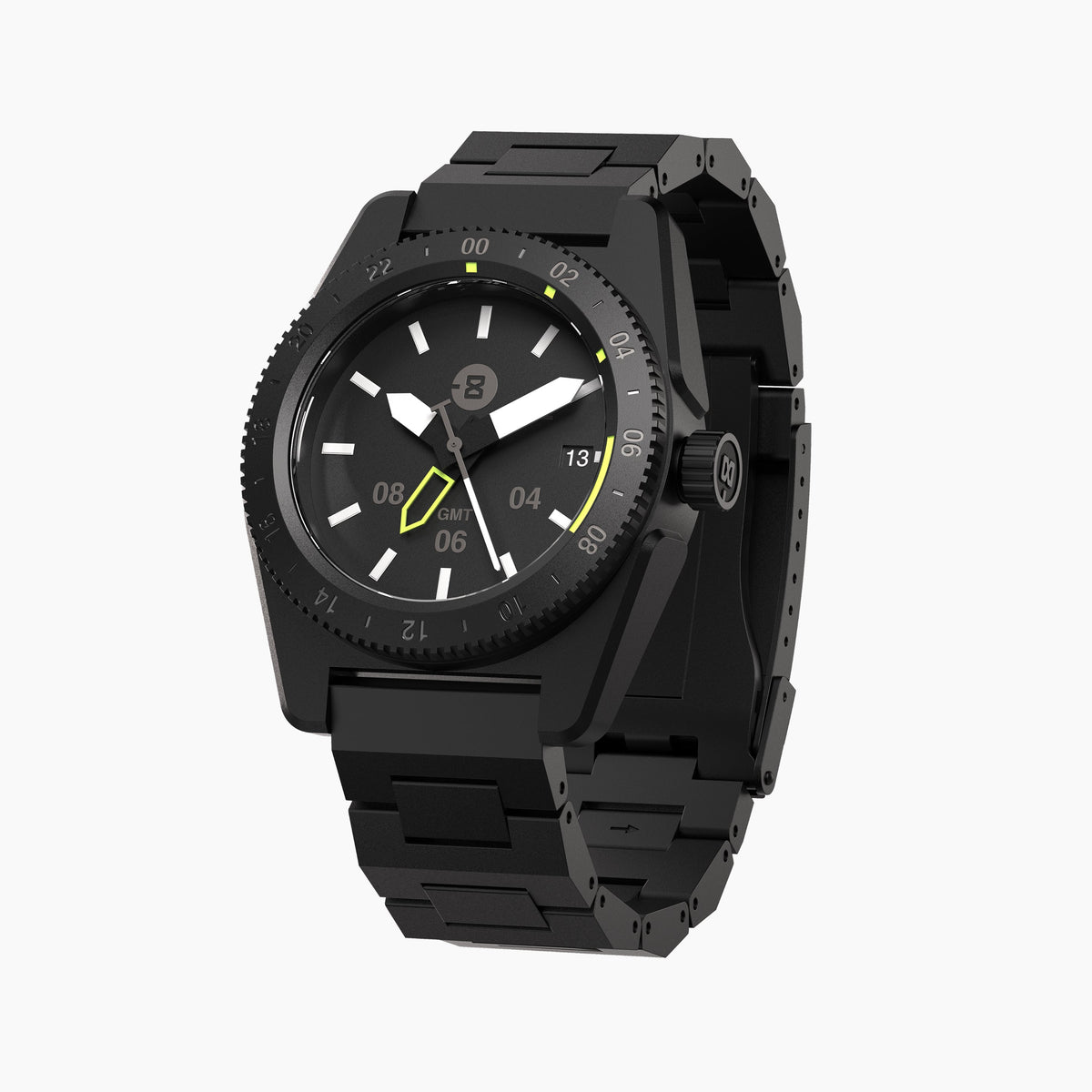 Diver GMT in black, angled view