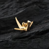 Origami Crane Amulet - Gold