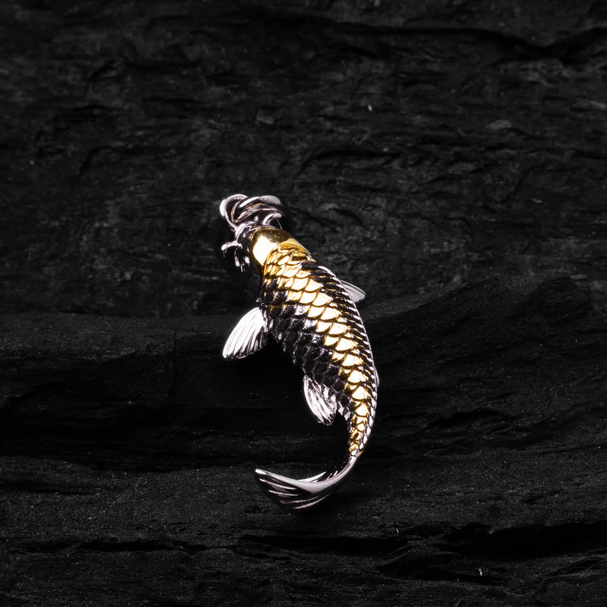 Gold and Silver Koi Fish Amulet