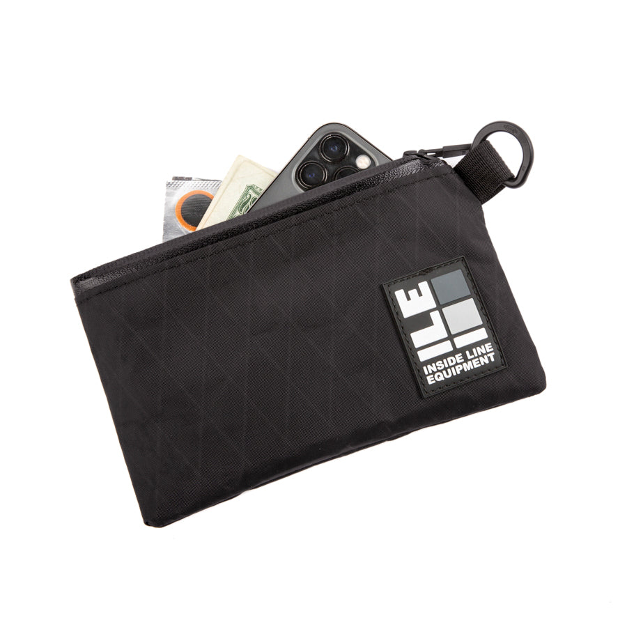 ILE Zippered Cycling Wallet detail (Black VX21 shown for reference)