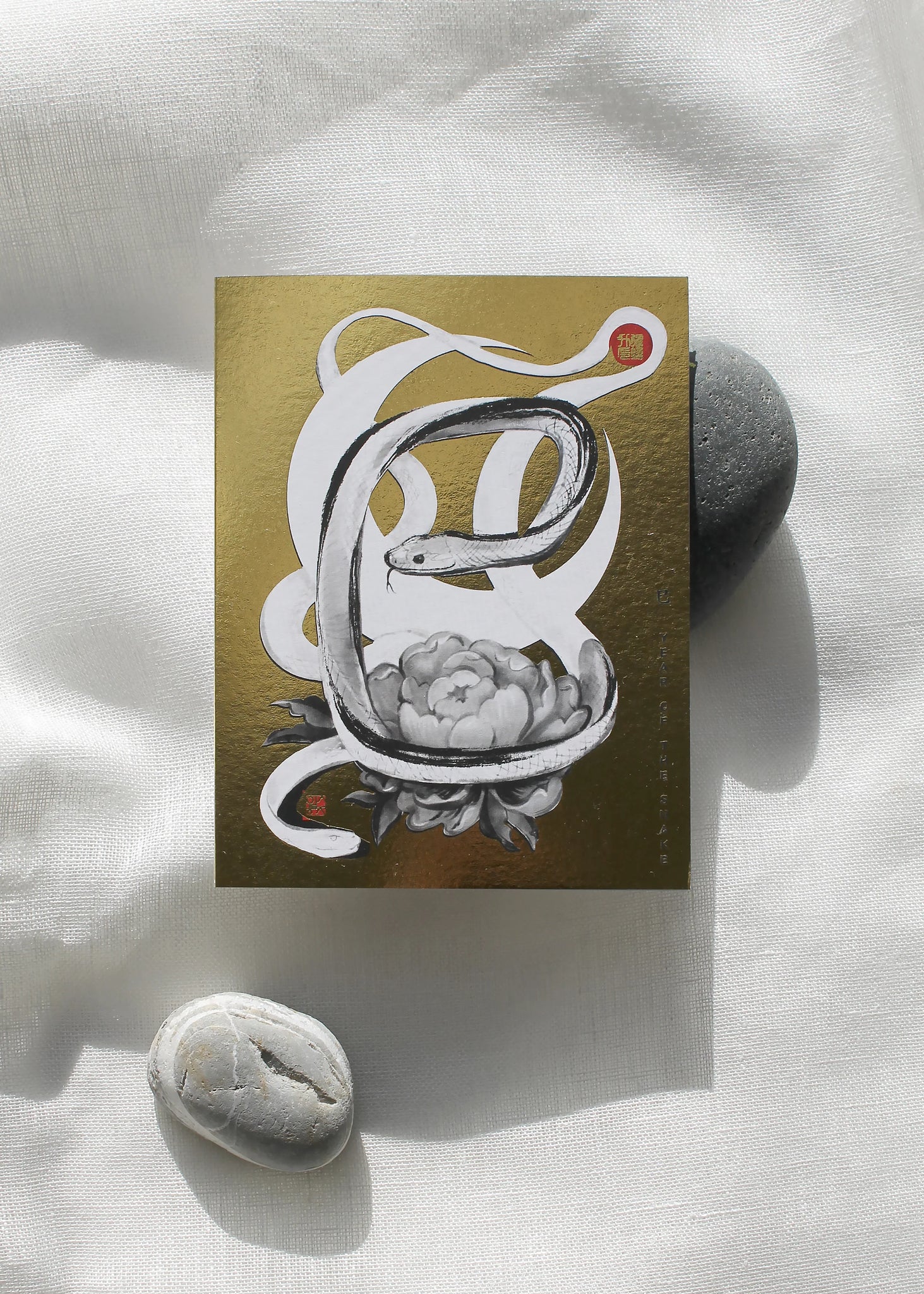 Year of Snake Golden Zodiac Card