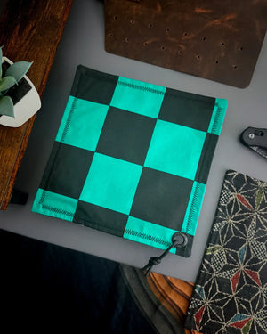 Checkered Leaf XL Handkerchief