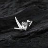 Origami Crane Amulet - Silver