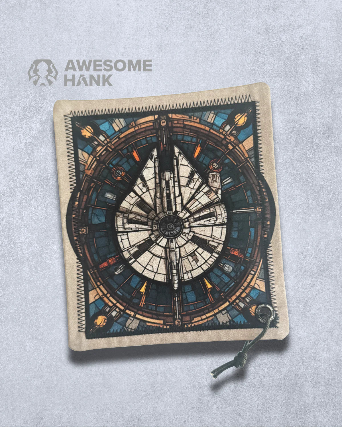 Stained Glass Falcon Handkerchief