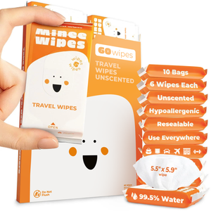 99.5% Water Travel Wipes