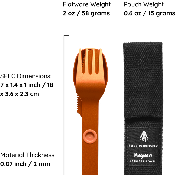 Magware - Magnetic Flatware Single Set (Charcoal Black)