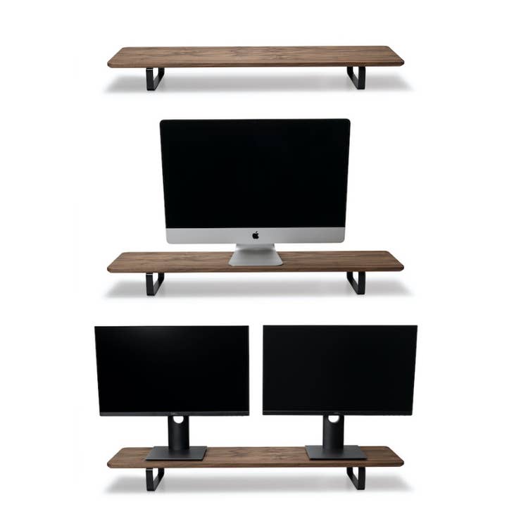 Dual Monitor Desk Shelf